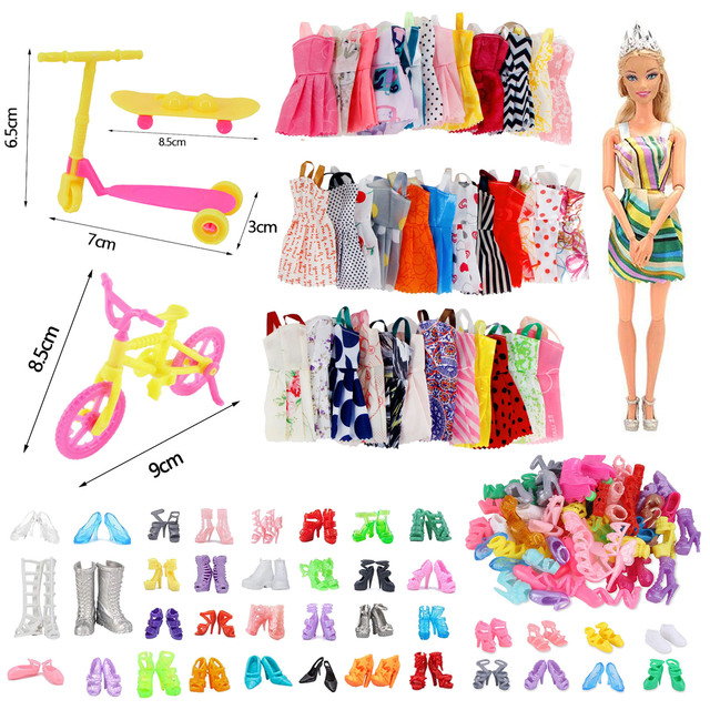 Zestaw 76 ubrań i akcesoriów dla lalki Barbie i BJD Blythe, sukienki na Szlachetną Kolację, idealny prezent dla dziewczyn 11,5 cala - Wianko - 16
