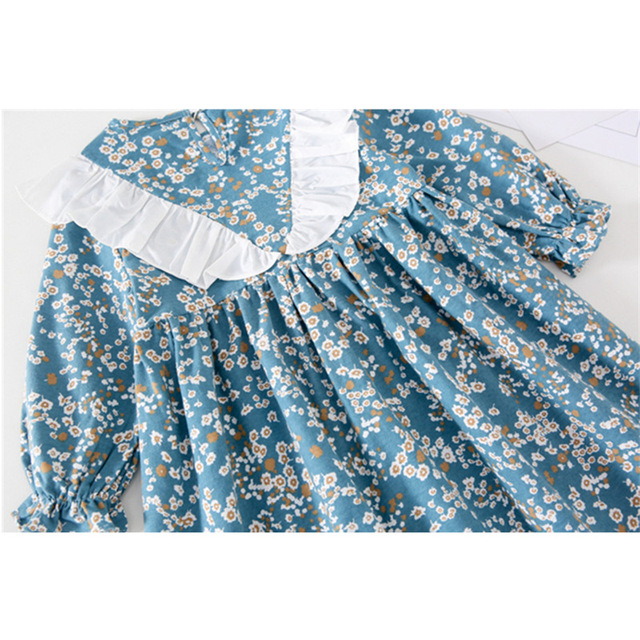 Sukienka dziecięca z długim rękawem w falbaniach, idealna na jesień i wiosnę, dla małych księżniczek - Wianko - 23