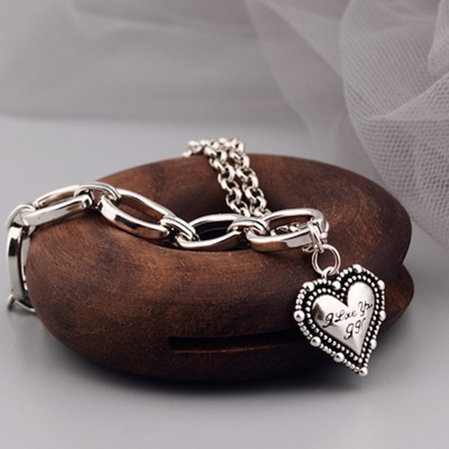 Bransoletka dla zakochanych ze srebra 925 z sercami Eroval - retro luksusowa biżuteria - Wianko - 4