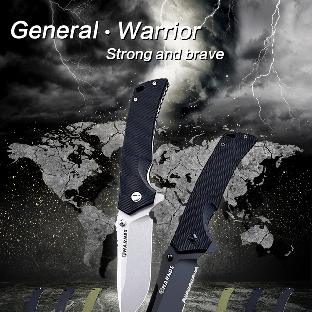 Składany nóż taktyczny z ostrzem D2 i uchwytem G10 - Wianko - 1