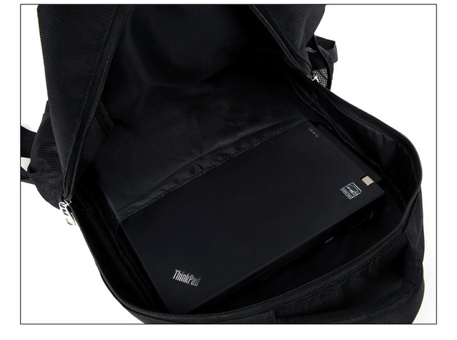 Czarny plecak męski z nylonu, wodoodporny, na laptopa 15.6 cala, o dużej pojemności i wysokiej jakości - Wianko - 13