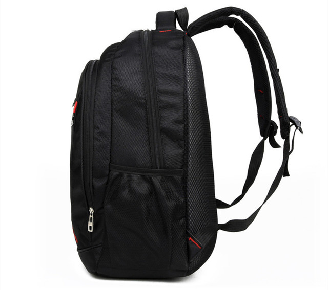 Czarny plecak męski z nylonu, wodoodporny, na laptopa 15.6 cala, o dużej pojemności i wysokiej jakości - Wianko - 6