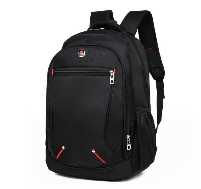 Czarny plecak męski z nylonu, wodoodporny, na laptopa 15.6 cala, o dużej pojemności i wysokiej jakości - Wianko - 5