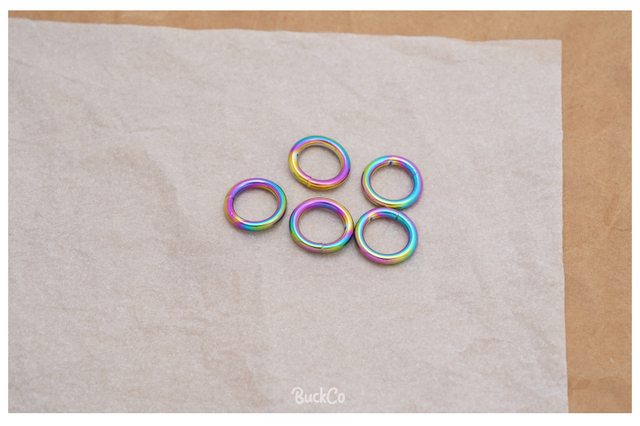 15mm galwanicznie metalowy pierścień wysokiej jakości w 8 kolorach dla DIY smyczy, obroży, plecaka i torebki - Wianko - 4