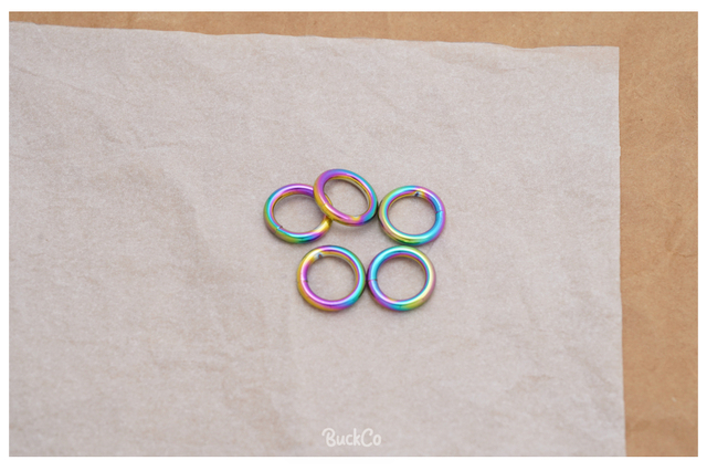 15mm galwanicznie metalowy pierścień wysokiej jakości w 8 kolorach dla DIY smyczy, obroży, plecaka i torebki - Wianko - 3