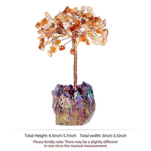 Kryształowe drzewo Rainbow Aura z tytanowego klastera kwarcowego – szklanych gałęzi Bonsai dla dobrego feng shui - Wianko - 10