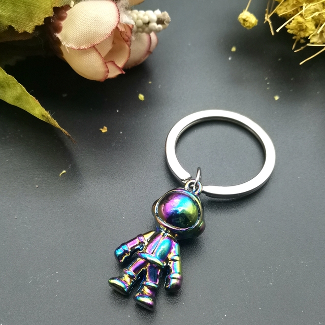 Brelok ze stopu astronauty Spaceman - kolorowy śliczny wisiorek planety wszechświatowy klucz prezent - Wianko - 3
