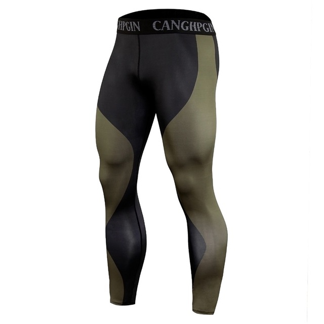 Męskie kompresyjne legginsy do biegania Camo z szybkim schnięciem i wysoką elastycznością do treningu jogingu Plus - Wianko - 25