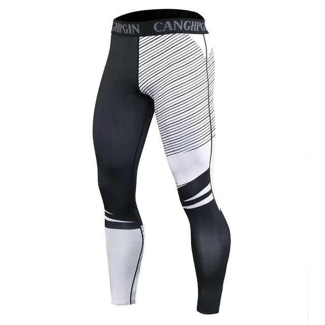 Męskie kompresyjne legginsy do biegania Camo z szybkim schnięciem i wysoką elastycznością do treningu jogingu Plus - Wianko - 19