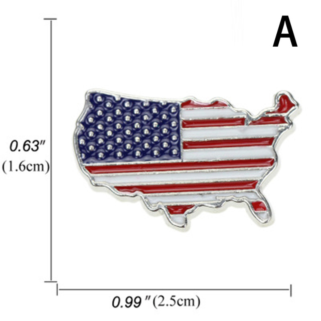 Broszka z narodową flagą i mapą: USA, Włochy, Australia, Francja - Wianko - 2