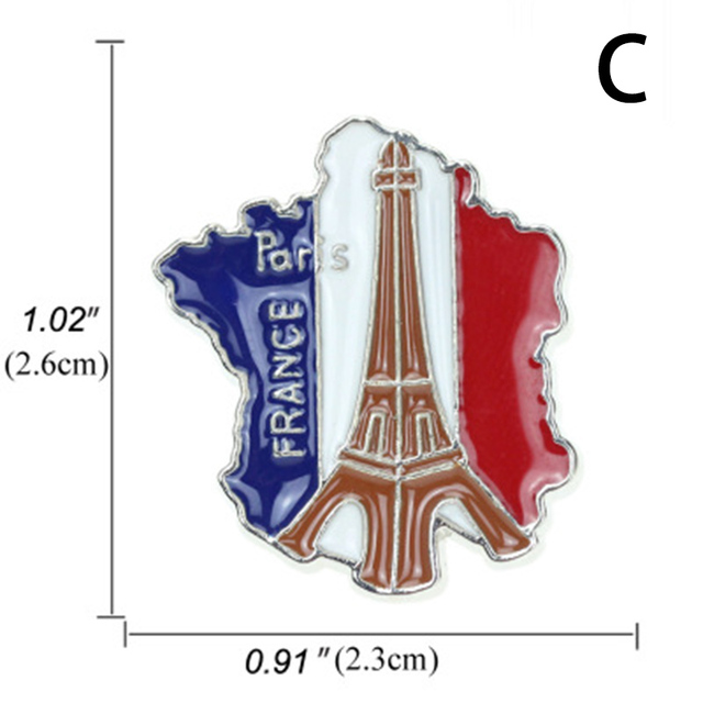 Broszka z narodową flagą i mapą: USA, Włochy, Australia, Francja - Wianko - 4