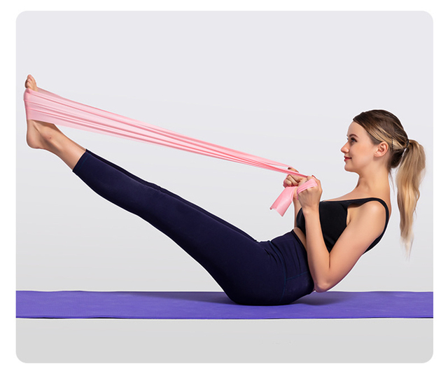 Taśmy oporowe do pilatesu i jogi TPE - sprzęt treningowy do ćwiczeń fitness, idealny do wzmocnienia mięśni i elastyczności - Wianko - 13