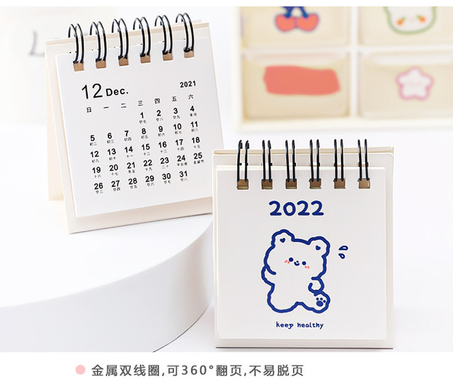 Roczny kalendarz biurkowy z królikiem i psem - Wianko - 8