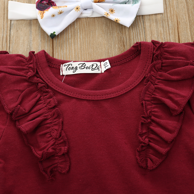 2020 Lato - zestaw ubrań dla malutkiej dziewczynki: body, topy, spodnie, pałąk - kwiatowe serce, szorty - Sunsuit - Wianko - 6