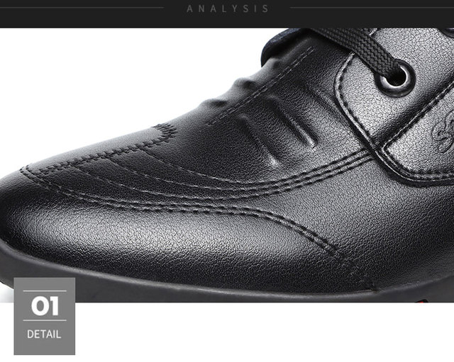 Męskie skórzane buty biznesowe o niskiej cholewce, oddychające, miękkie i wygodne - całoletnia moda - Wianko - 5