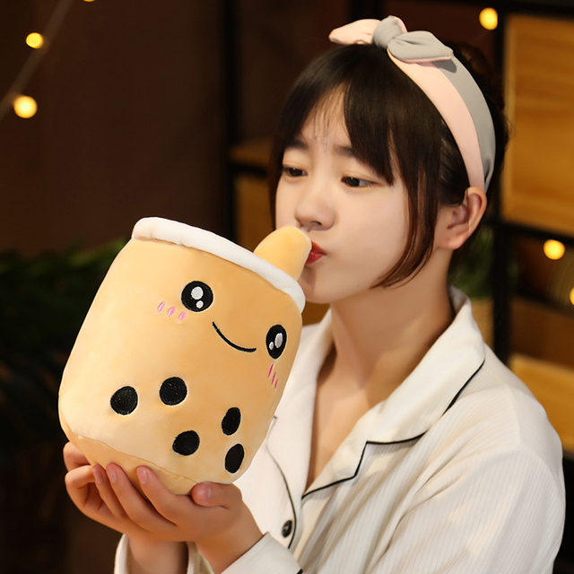 Pluszowa lalka Kawaii z nadziewanym miękkim pokrowcem Boba, do picia Bubble Tea, 15/25 cm - Wianko - 8