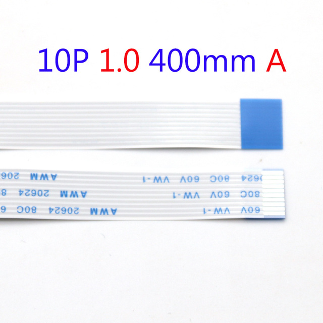 Nowy elastyczny kabel płaski FFC FPC do komputera - 10 pin, 400mm długości, 1mm Pitch - Wianko - 1