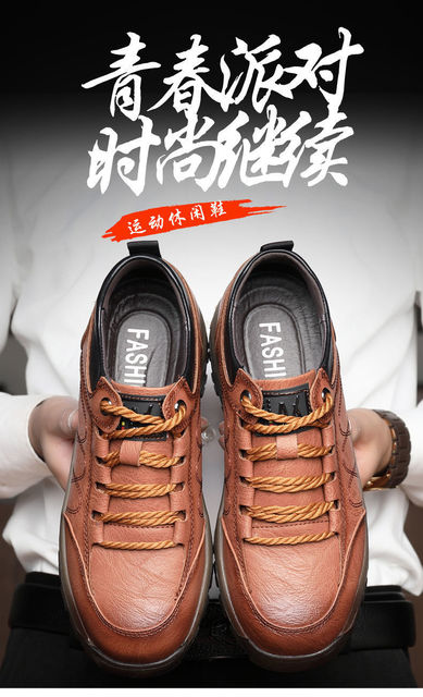 Męskie skórzane buty trampki 2021 - jakość, wygodne, dla aktywnego stylu życia - Wianko - 6