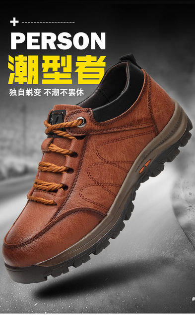 Męskie skórzane buty trampki 2021 - jakość, wygodne, dla aktywnego stylu życia - Wianko - 2