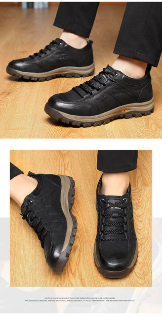 Męskie skórzane buty trampki 2021 - jakość, wygodne, dla aktywnego stylu życia - Wianko - 19