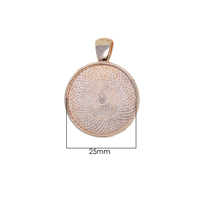 Wisiorek Cabochon Vintage 25mm - 50 sztuk pustych okrągłych koralików w pełnej oprawie DIY komponenty do biżuterii - Wianko - 6