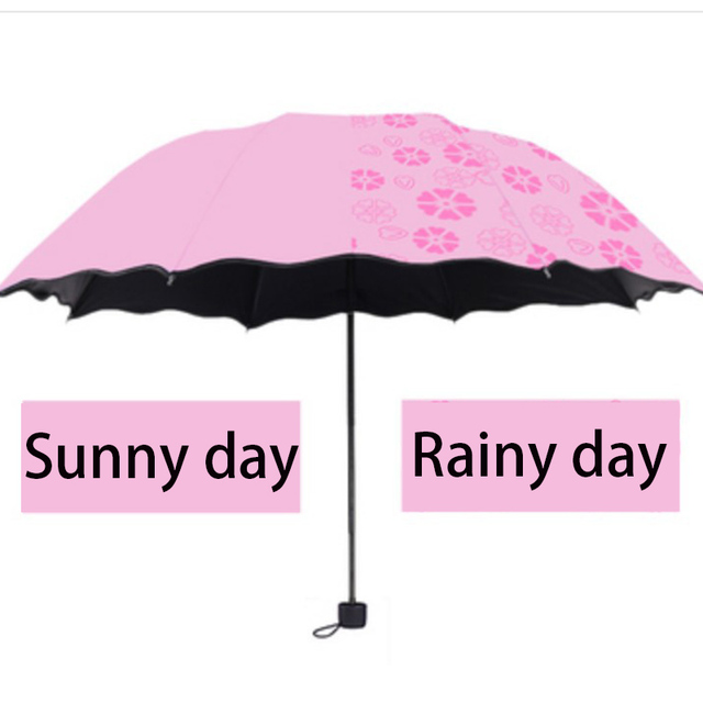 Mini Parasol kreatywności dla kobiet - anty UV, kwitnąca winylowa ochrona przed słońcem z motywem kwiatu Sakura (8 żeber) - Wianko - 3