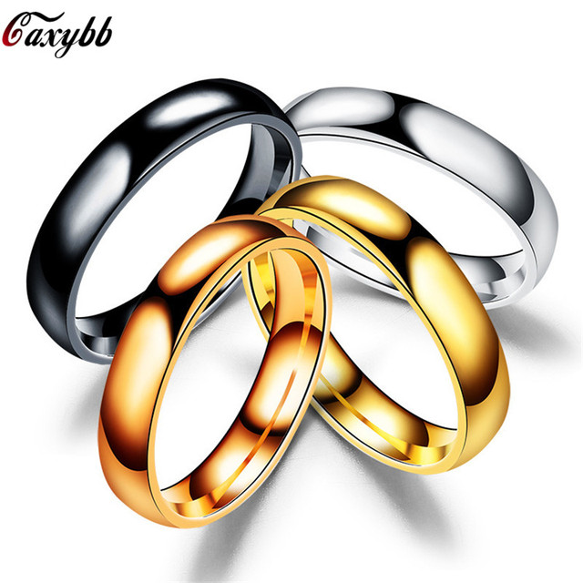 Pierścień zaręczynowy moda: para prostych pierścieni ze stali nierdzewnej w srebrnym kolorze z różową tarką dla kobiet - Wianko - 18