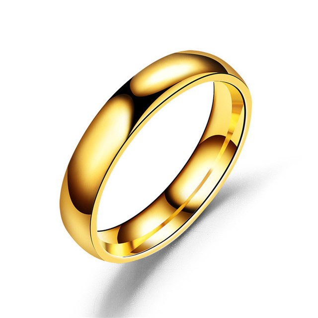 Pierścień zaręczynowy moda: para prostych pierścieni ze stali nierdzewnej w srebrnym kolorze z różową tarką dla kobiet - Wianko - 21