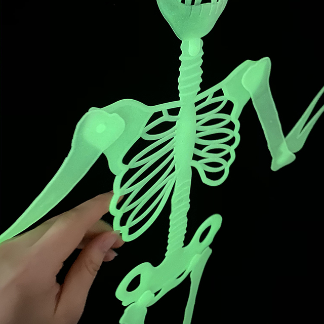 Jedna świetlista czaszka wisząca szkielet gadżet na Halloween - Wianko - 15