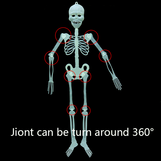 Jedna świetlista czaszka wisząca szkielet gadżet na Halloween - Wianko - 17