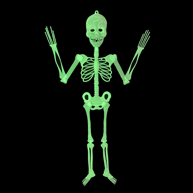 Jedna świetlista czaszka wisząca szkielet gadżet na Halloween - Wianko - 14