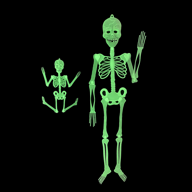 Jedna świetlista czaszka wisząca szkielet gadżet na Halloween - Wianko - 13