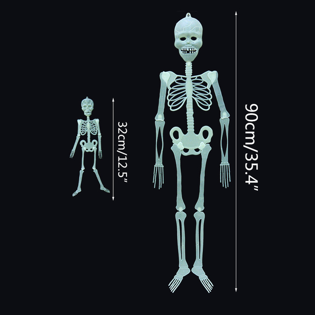 Jedna świetlista czaszka wisząca szkielet gadżet na Halloween - Wianko - 16