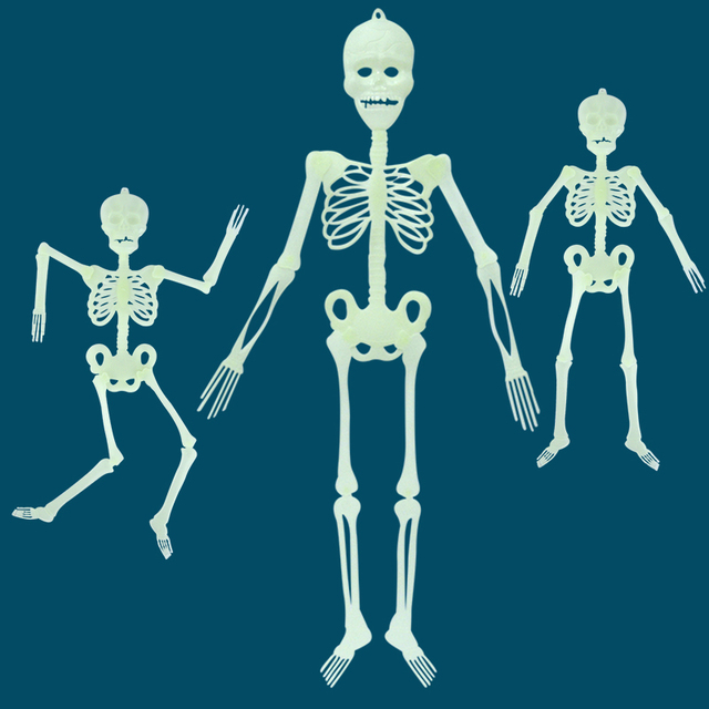 Jedna świetlista czaszka wisząca szkielet gadżet na Halloween - Wianko - 12