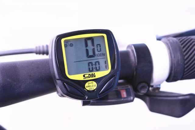 Prędkościomierz rowerowy LED wodoodporny z cyfrowym wyświetlaczem kwadratowym - bezprzewodowy licznik kilometrów do kolarstwa i akcesoriów sportowych na zewnątrz - Wianko - 3