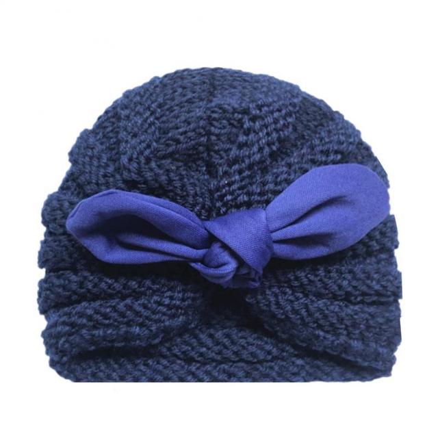 Miękkie czapki dla dzieci - jednolite, z kokardką, elastyczne - jesienno-zimowe, ciepłe, dzianinowe - dla chłopców i dziewcząt - Wianko - 8