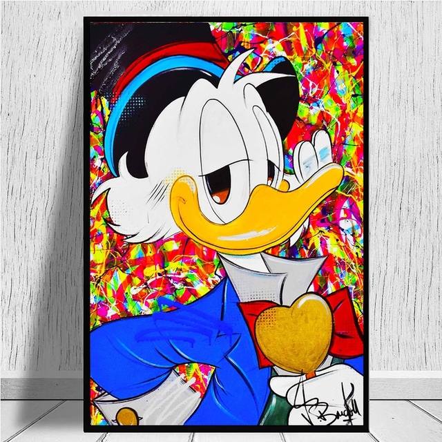 Myszką Mickey i kaczorem Donald - plakaty i druki obrazy na ścianę do salonu dekoracji pokoju dziecięcego Disney Graffiti Anime - Wianko - 7