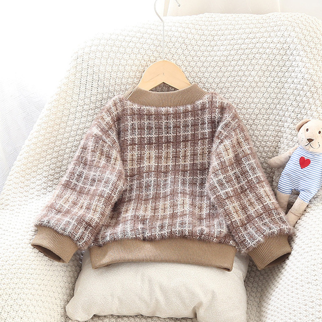 Bluza z kapturem Maluch Boys Baby w kratę, jesień i zima, Casual, rozmiar 0-5Y - Wianko - 19
