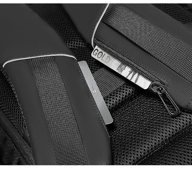 Wodoodporny plecak na laptopa 15 cali czarny dla mężczyzn z zewnętrzną kieszenią podróżna torba 2020 - Wianko - 12