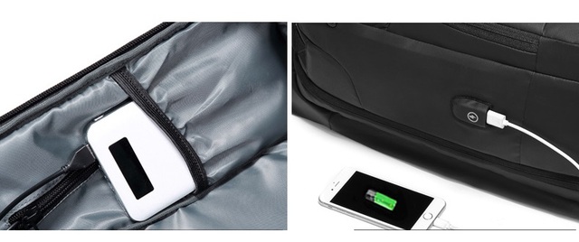 Wodoodporny plecak na laptopa 15 cali czarny dla mężczyzn z zewnętrzną kieszenią podróżna torba 2020 - Wianko - 11