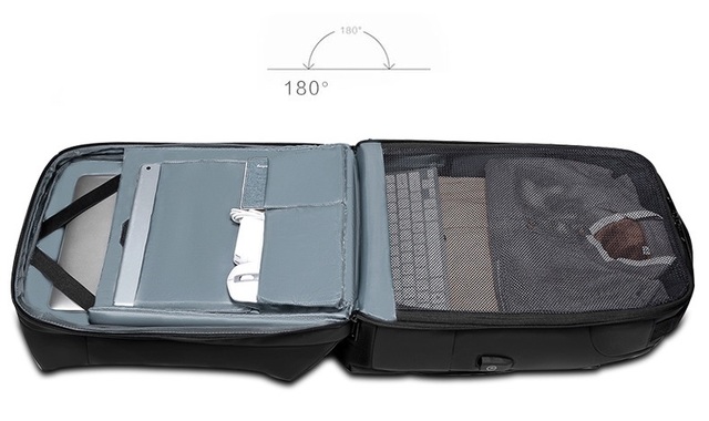 Wodoodporny plecak na laptopa 15 cali czarny dla mężczyzn z zewnętrzną kieszenią podróżna torba 2020 - Wianko - 7