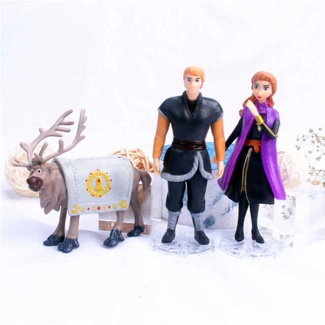 Zestaw 5 sztuk figurki PVC Disney Frozen 2 Elsa Anna Olaf Sven Kristoff - lalki dla dzieci, idealny prezent na Boże Narodzenie (9-14cm) - Wianko - 4
