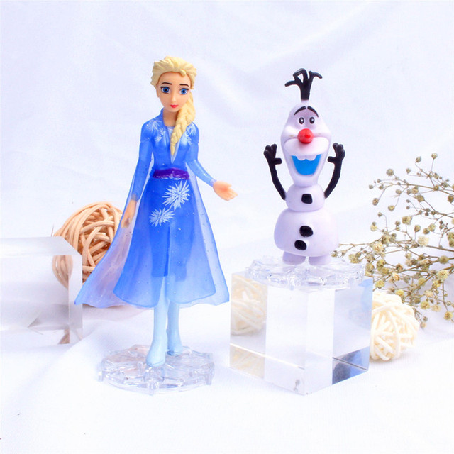 Zestaw 5 sztuk figurki PVC Disney Frozen 2 Elsa Anna Olaf Sven Kristoff - lalki dla dzieci, idealny prezent na Boże Narodzenie (9-14cm) - Wianko - 3