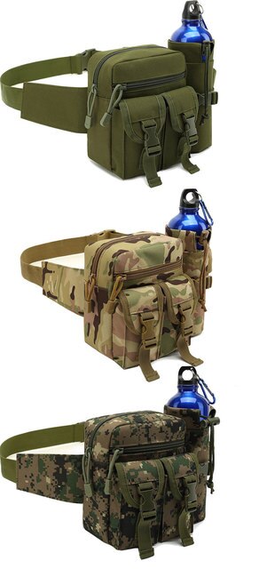 Saszetka biodrowa mężczyzn wielofunkcyjna, 800D wodoodporna tkanina Oxford, kieszonka taktyczna do użytku wojskowego i campingowego - Wianko - 12