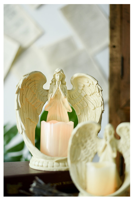 Figurka skandynawska o retrowym charakterze do dekoracji domu - romantyczny świecznik vintage w stylu domowym - Wianko - 14
