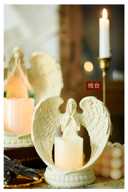 Figurka skandynawska o retrowym charakterze do dekoracji domu - romantyczny świecznik vintage w stylu domowym - Wianko - 9
