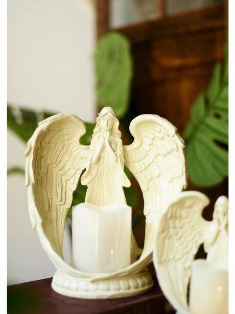 Figurka skandynawska o retrowym charakterze do dekoracji domu - romantyczny świecznik vintage w stylu domowym - Wianko - 6