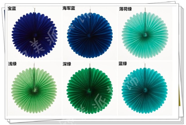 Dekoracja wisząca z bibułki - 10 cali (25 cm), kolorowe wiatraczki na Baby Shower, urodziny, imprezy, śluby i festiwale - Wianko - 7