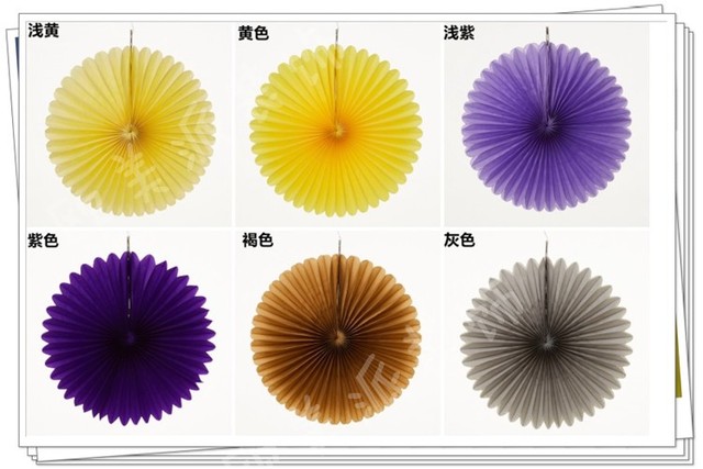 Dekoracja wisząca z bibułki - 10 cali (25 cm), kolorowe wiatraczki na Baby Shower, urodziny, imprezy, śluby i festiwale - Wianko - 6