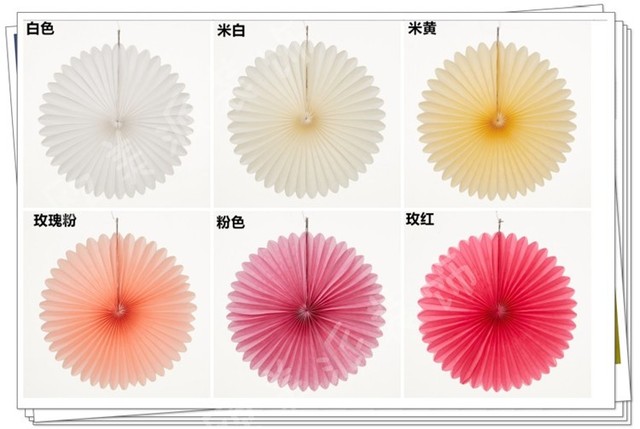 Dekoracja wisząca z bibułki - 10 cali (25 cm), kolorowe wiatraczki na Baby Shower, urodziny, imprezy, śluby i festiwale - Wianko - 5